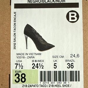 Zara Noir Heels with Stiletto